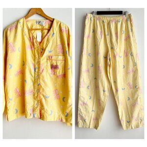 Vintage EGO from Zellers New York Print Flannel Pyjama Set 1XL